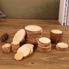 Natural Pine Chips Micro Photography Props Graffiti Painting Decoration Pieces Wood Blocks Ring Handicrafts Coasters