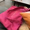Универсальная розовая холщовая сумка с буквами простая плечевая сумка для покупок студенческая холщовая сумка большой вместимости сумка для ручной клади