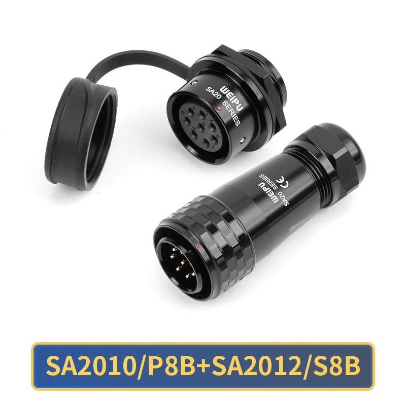 WEIPU Waterproof Power Connector SA20 Series 2-15 Pin Male Plug Female Socket Panel Mount Aviation Connector Electrical Systems