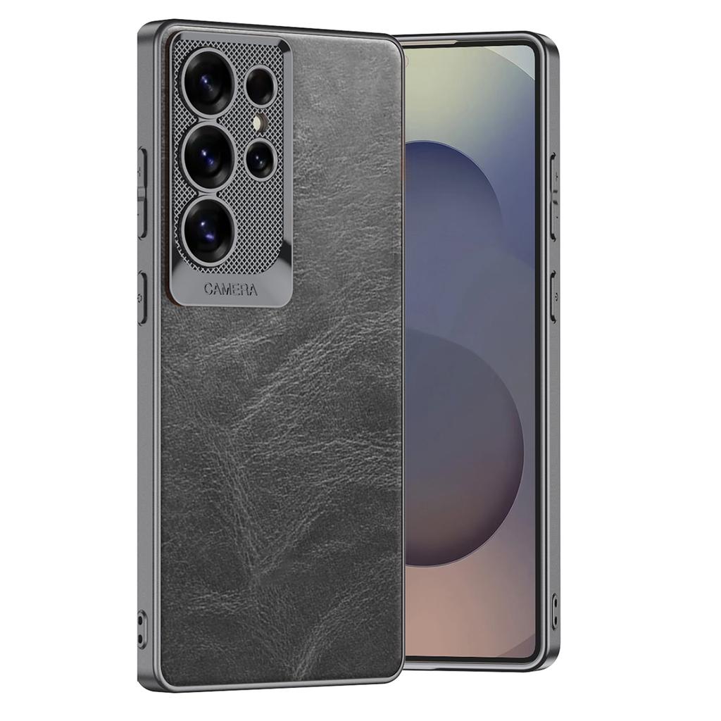 For Samsung Galaxy S25 Ultra Case Waxy PU+TPU+PC Phone Back Cover Dragon Scale Design