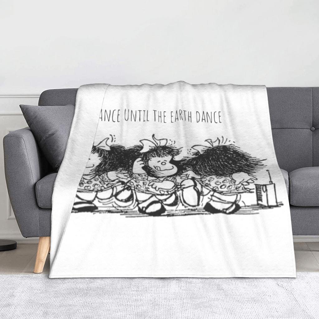 Mafaldas blankets Kawaii Cute Amine Flannel Funny Warm Throw blanket for Bedspread Summer