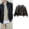 Весна Новое поступление Женская одежда Свободная Куртка из искусственной кожи Полиуретановой кожи Верхняя одежда 3046540 3046376