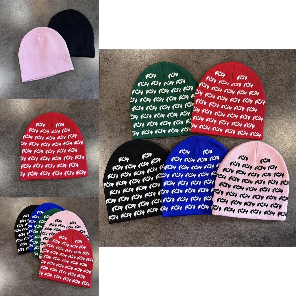 Объемная вязаная шапка-бини с высоким верхом и наушниками для тепла осенью и зимой для мужчин и женщин