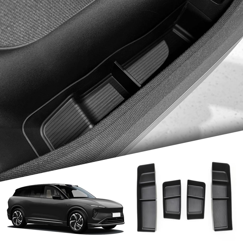 for NIO EL6 ES6 2023 2024 Door Side Storage Box TPE Front Rear Door Handle Organizer Tidying Car Accessories