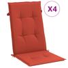 Hochlehner Cushions 4 pcs Melange Red 120 x 50 x 4 cm Fabric