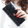 Women Lady Clutch Leather Plaid Hasp Wallet Long Length Card Holder Phone Bag Case Purse