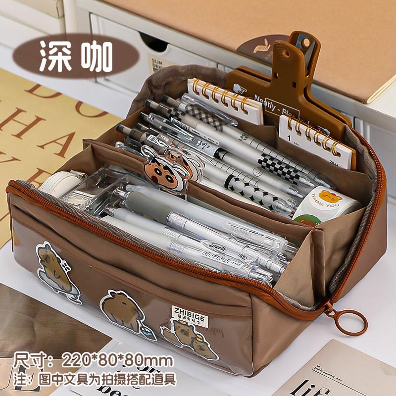 Colorful Large Capacity Pencil Case, Pencil Pouch, Pencil Bag, Pen Case, Pen Pouch, Pen Bag, Pencil Pouches, Pencil Bags, Green Pencil Case