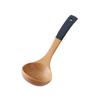 Wooden Spatula Soup Spoon with Ergonomic Handle Non-Slip Heat-Resistant Stir-Fry Pan Spatula Rice Spoon