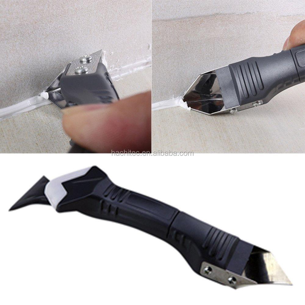 Silicone Removal & Silicone Scraper Tool Kit 3 in 1 Sealant Replace & Removal Caulking Tool Kit With 3 Replaceable Pads