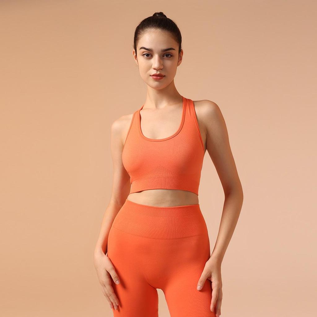 Женский бесшовный плиссированный комплект для йоги из двух частей: Завышенная талия, облегающий крой для фитнеса на открытом воздухе