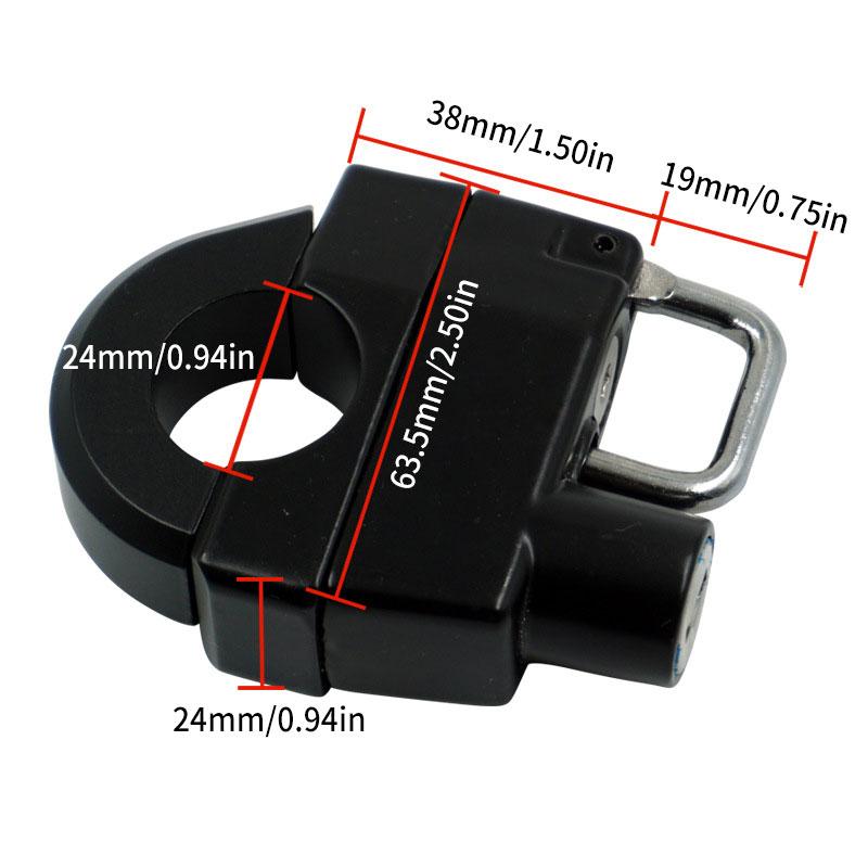 Универсальный мотоциклетный шлем, руль, замок для мотоцикла, 25 мм, навесной замок, противоугонный