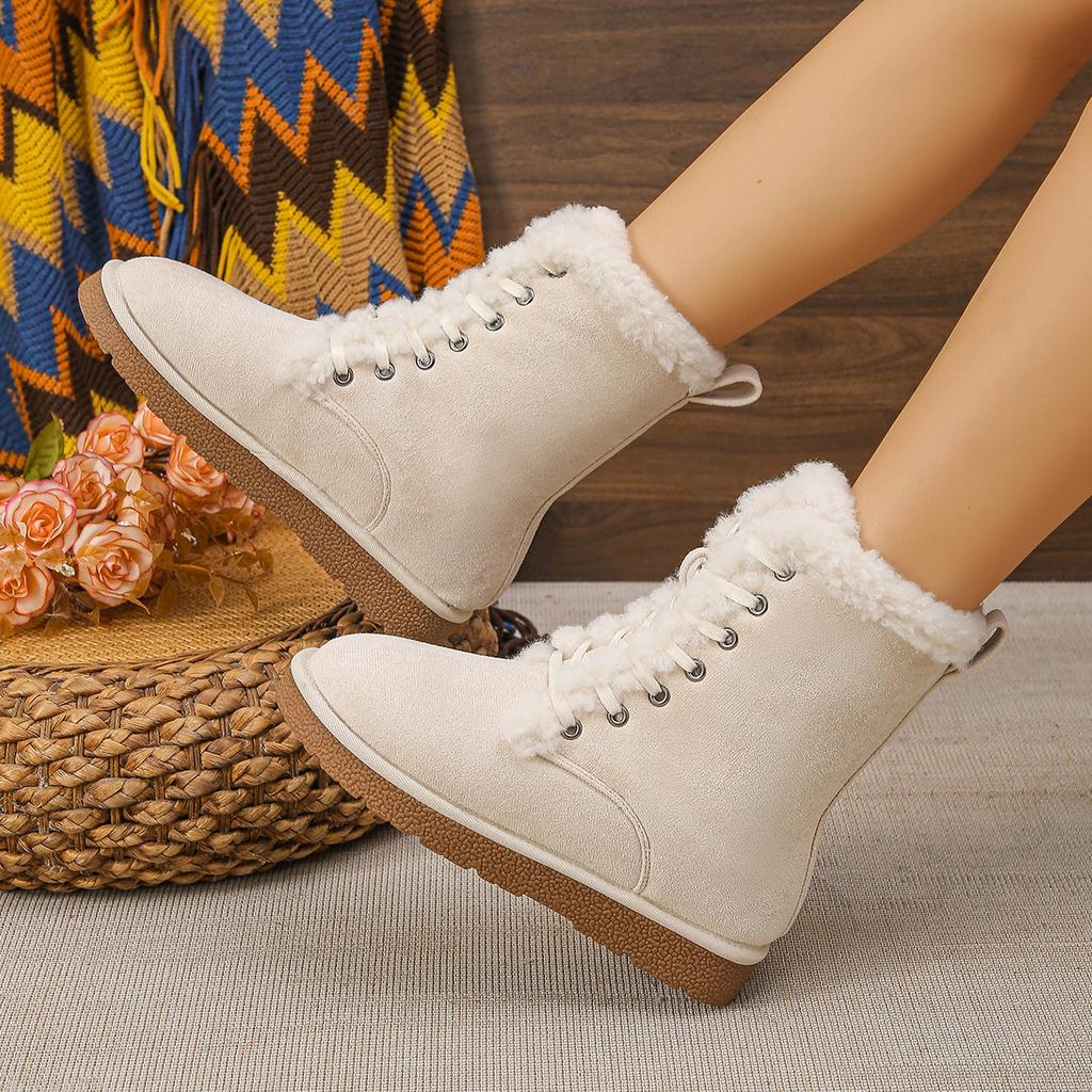 Женские ботинки, новые трендовые зимние ботинки на мягкой платформе, женские модные теплые ботинки, зимние удобные ботинки на плоской подошве для отдыха на открытом воздухе для женщин