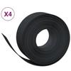 VidaXL Bordures de jardin 4 pcs noir 10 m 20 cm polyéthylène 3155458
