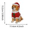 Dog Christmas Statues For Decoration Resin Sculptures Christmas Ornaments Living Room Table Desk Decorative Home Decor Drop Ship
