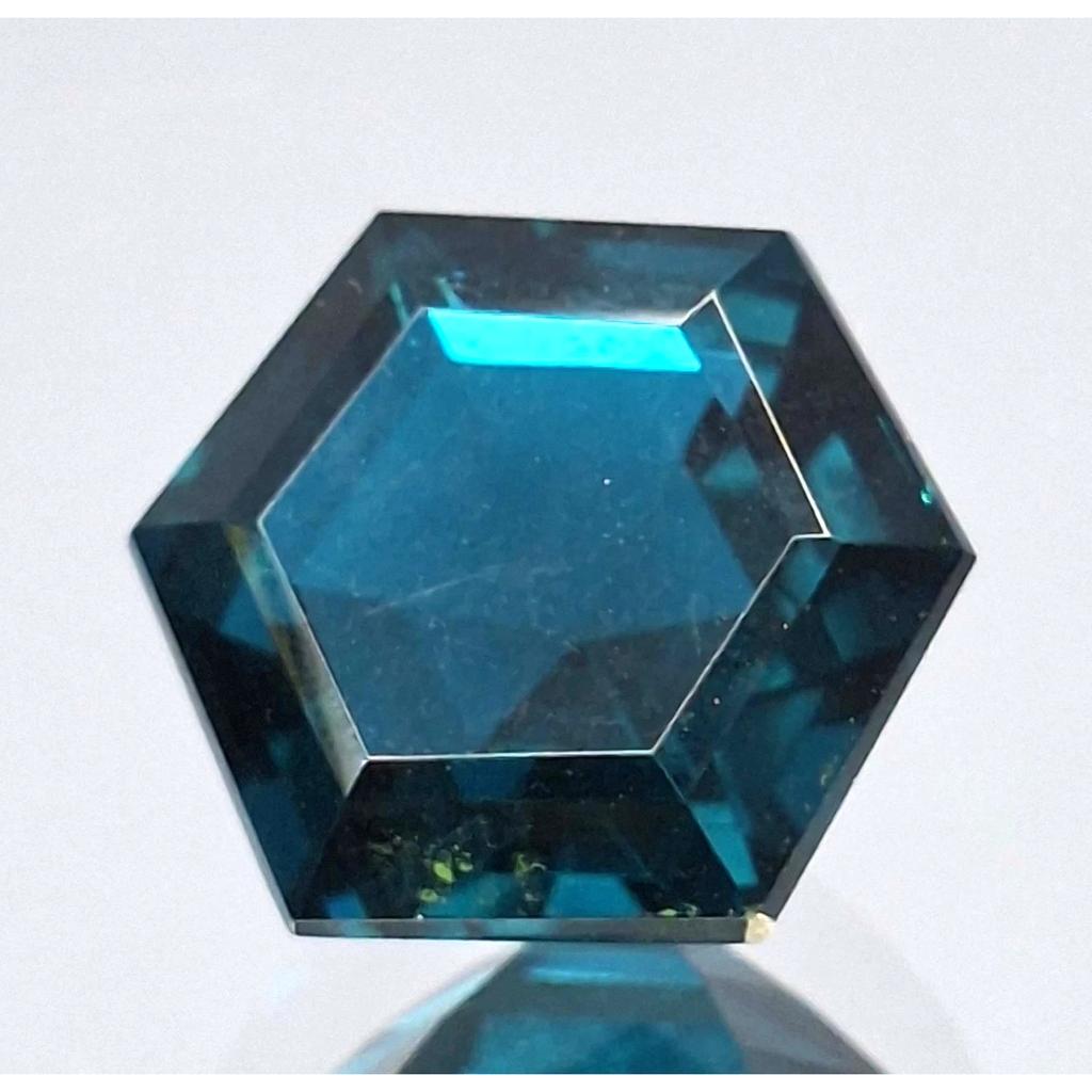Fabulous Indicolite Tourmaline Hexagon Cut 23-25 Ct Certified Loose Gemstone