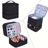 Nail Polish Organizer Box, Double-layer Nail Art Tool and Nail Dryer Box, Nail Polish Portable Box with Dividers