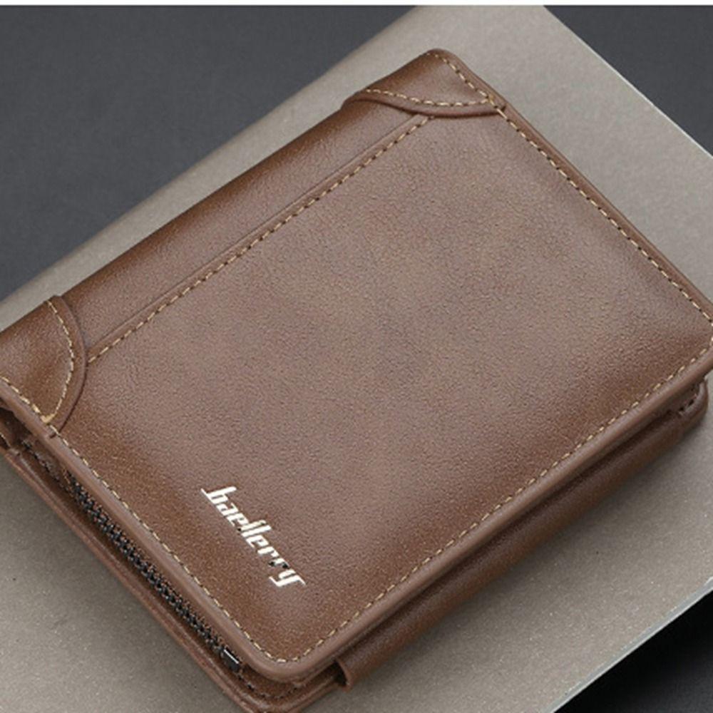 Purse Business Clutch Bag Zipper ID Card Holder Simple Men PU Wallet  Unisex