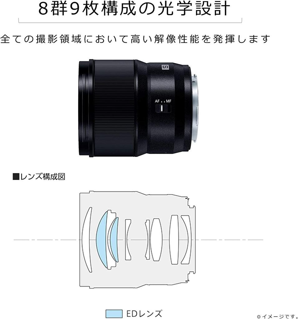 Panasonic LUMIX S 85mm Medium Telephoto Prime Lens for Mirrorless Cameras Black F1.8 Full-Frame (L-Mount System), (S-S85)