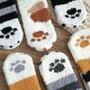 Middle Tube Coral Velvet Socks Thickened Sleep Socks  for Female Stay in the house