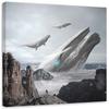 Canvas Print Flying Whales