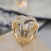Scarf Button Three-Ring Design Rhinestones Inlaid Scarf Buckle Korean Style Scarves Shawls Scarf Fastener Jewelry Accessory