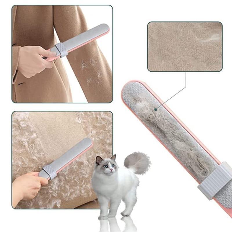 Lint Remover Electrostatic Pet Hair Removal Brush Double-Sided Couch Clothes Cleaning For Furniture Laundry with Self-Clean Loop