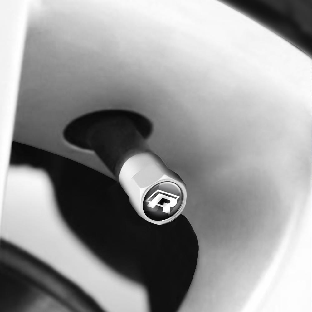 Car Interior Epoxy Logo Sticker Metal Wheel Tire Valve Cover For Volkswagen GTI Golf R Passat CC Lavida Sagitar Scirocco Tiguan