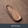 Simple Walnut Tea Tray Wooden Round Dinner Plates Leaf Storage Serving Platter Tray Tea