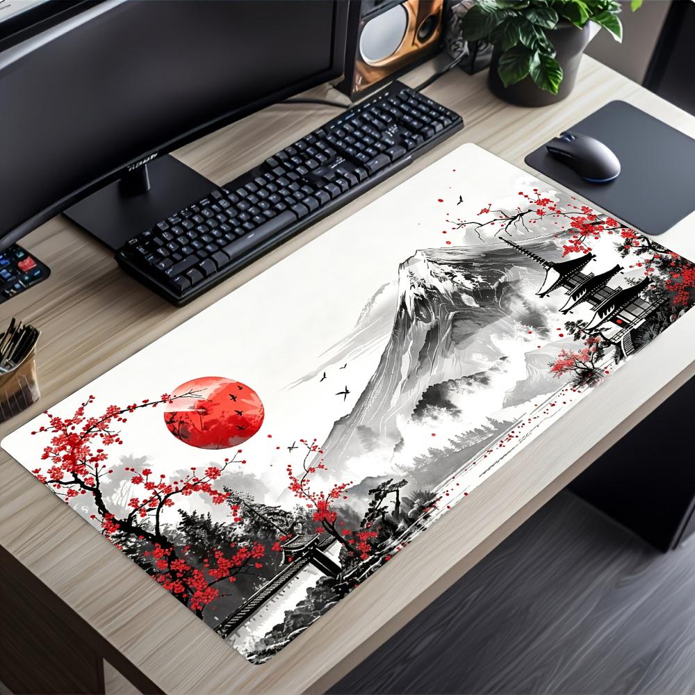 Mountain Landscape Torii Sunset Mousepad Speed Office Gaming Mats Carpet Mouse Mat Desk Pad Set Up Computer Desk Decorating