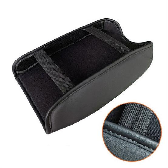 Black Leather Car Center Armrest Box Protect Case For Toyota Tacoma 16 17 18 19