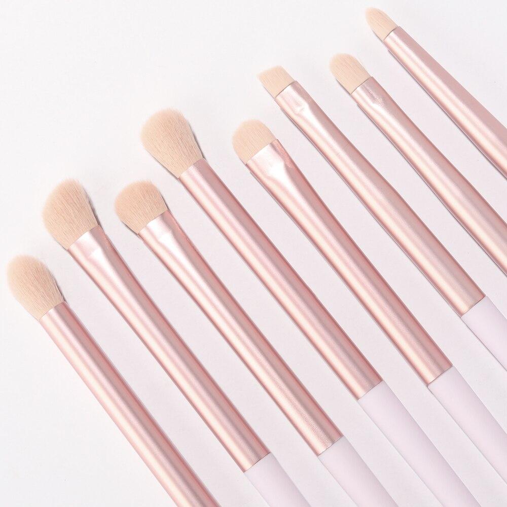 11 шт., розовые наборы кистей для макияжа, инструменты, косметическая пудра, контурные румяна, тени для век, консилер, набор кистей для тональной основы для лица