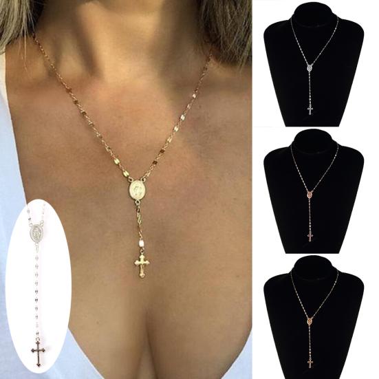 Шикарный женский крест с изображением богини, кулон, ожерелье для молитвы, религиозные украшения для вечеринок