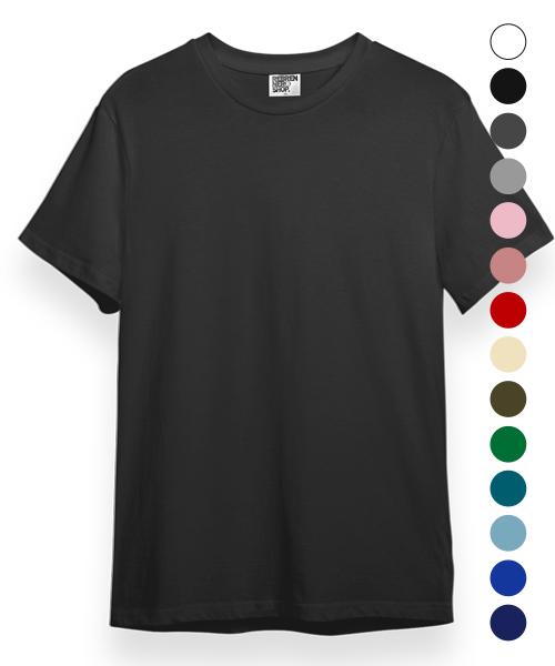 REBRENNER 20-Count Plain Crew Neck Short Sleeve T-Shirt 14 Colors (D Type)