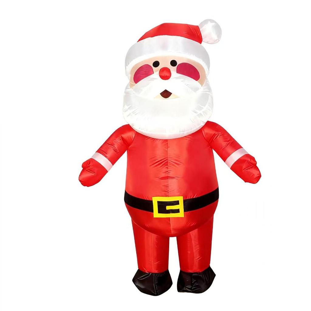 Надувной костюм Санта-Клауса с мультяшным дизайном для рождественской вечеринки и косплея