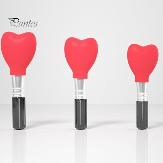 Brush Covers 3Pcs Makeup Colored Heart Shape Soft Dustproof Silicone Sleeve Protect Bristles Portable Blush Foundation Protective Case Accessories