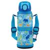 ZOJIRUSHI Water Bottle Kids Mug with String for Mug Seamless One Touch 480ml Dinosaur Blue Lid and Gasket Are Integrated SM-UA48-AJ