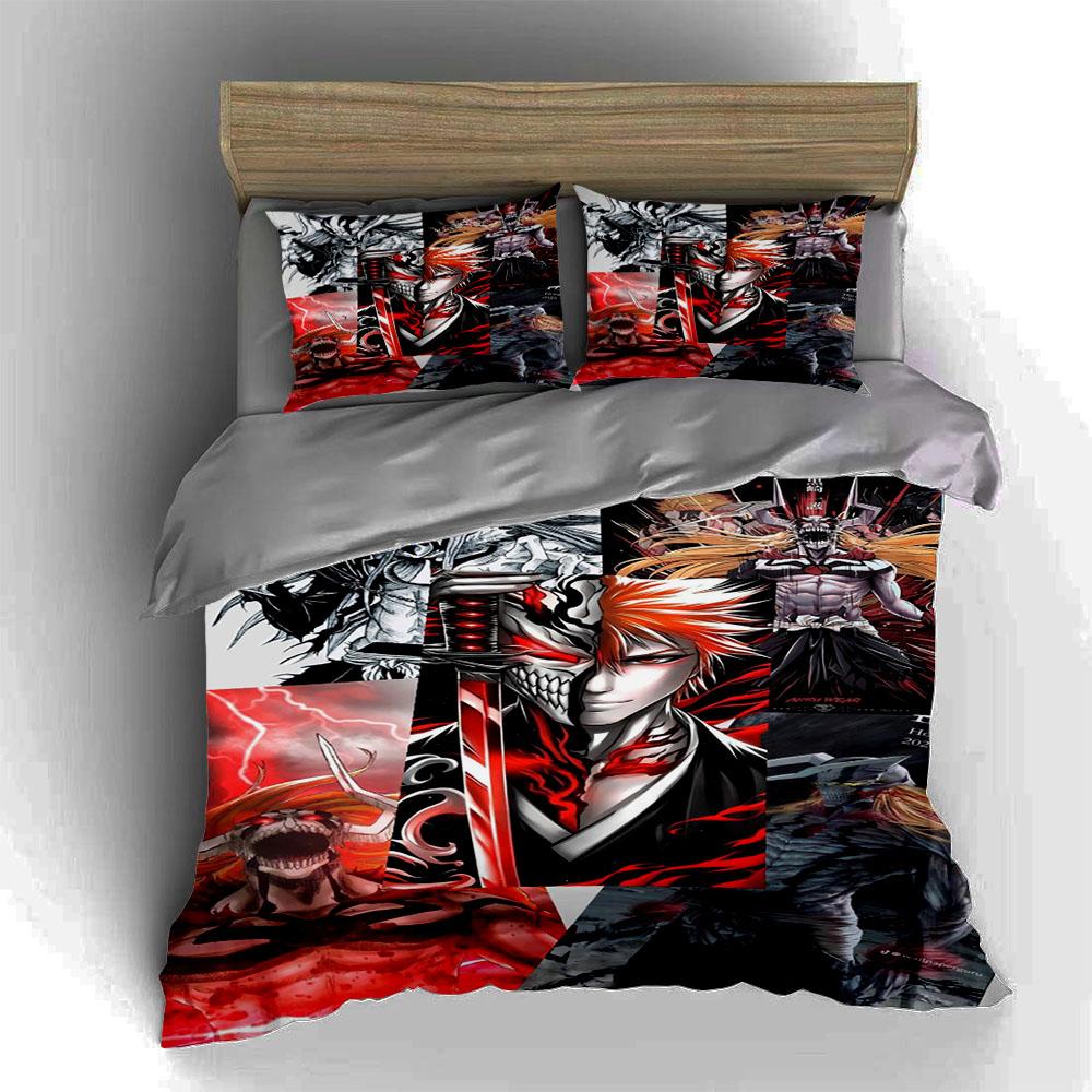 Anime-inspired graphic. Bedding Duvet cover sets Duvet covers Pillowcases gifts (1 * Duvet Cover 2 * Pillowcases, without duvet insert)