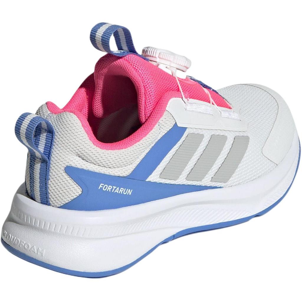 adidas FORTARUN 4.0 Устойчивые к истиранию Низкие Детские Беговые Кроссовки Бело-Розово-Синие Детские Кроссовки HP3586