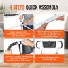Bed Rails for Elderly Adults, 180° Foldable Bed Assist Rails for Seniors, 450LBS Loading Bed Side Rails Bed Cane with 4-Level Adjustable Handle,