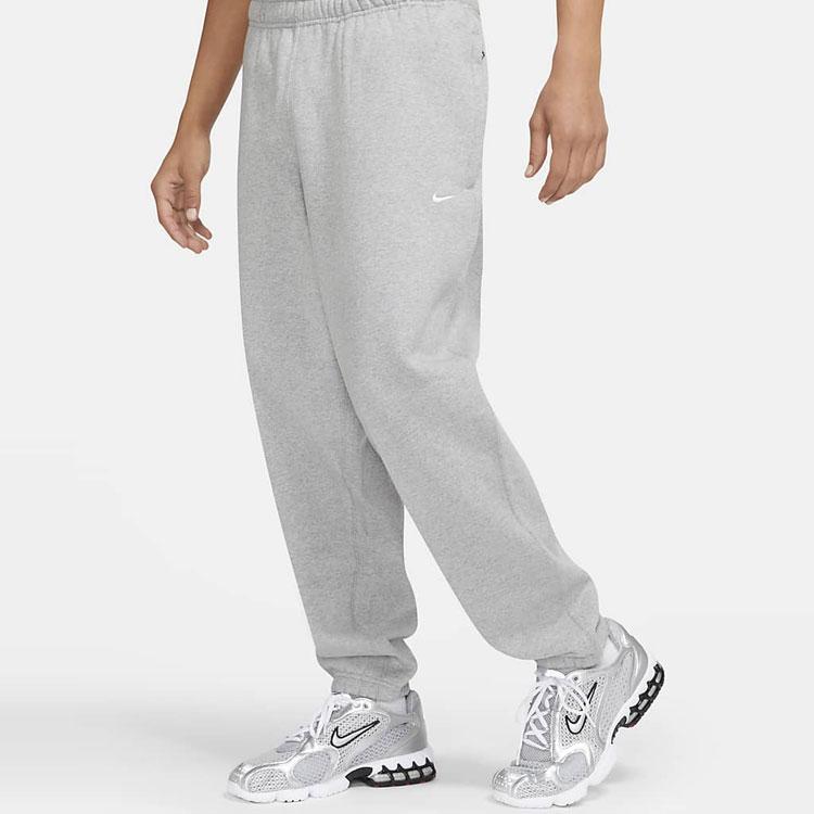 Nike Мужские флисовые джоггеры Solo Swoosh, серо-меланжевые DA0330-063