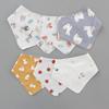 Dream Tofu Design Triangle Scarf Bib 7 Piece Set, Korean Baby Products