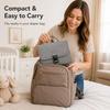 Portable Diaper Changing Pad,Waterproof Travel Baby Changing Kit with Wipes Pocket,Foldable,Gray