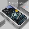 Ретро Масляная Живопись Для Oppo A79 5G 58 78 74 60 4G Reno 11F Realme GT 6 11 Note 50 10 C55 X2 Закаленное Стекло Черный Чехол для Телефона