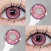 Eyeshare 1 Pair Pink Contact Lenses For Eyes Natural Pink Line Eye Contacts Beauty Students Annual Cosmetics