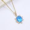 Fashion Oval Pendant Necklaces for Women Fashion Zirconia Necklace Wedding Party Jewelry Accessories