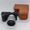 PU Leather Camera Bag Case for Sony A6300 A6400 A6000 A6100 16-50mm Lens Full Body Cover With Strap