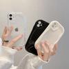 Transparent Solid Color Silicone Phone Case for IPhone16 Promax Fine Hole Cream Style for IPhone 17 Anti-fall 14 Soft