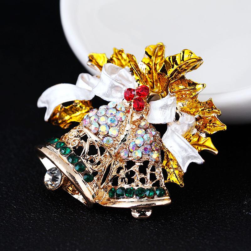 Fashion Simple Christmas Enamel Brooch Women Men Clothing Pins Jewelry