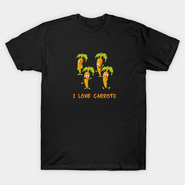 Unisex Fashion TShirt I Love Carrots Funny Vegetables Design Gift Idea Print TShirt Plus Size XS-6XL T-Shirt 100%Cotton Tops O Neck Short Sleeve Tees