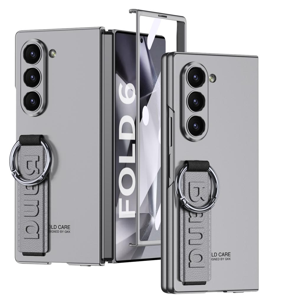 Чехол для мобильного телефона Z FOLD6 Тонкое отверстие для камеры Эластичный ремешок на запястье с защитной пленкой Интегрированный защитный чехол